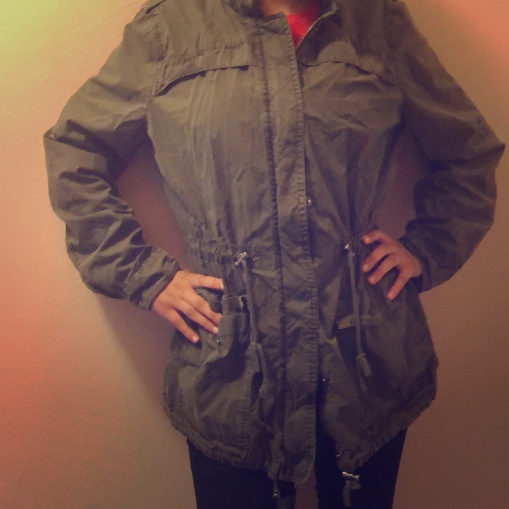 Juniors Jacket Olive Green